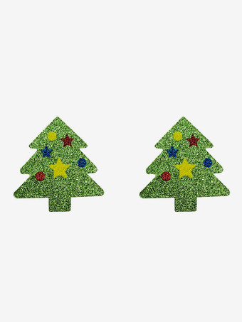 ライトグリーン クリスマス ニップルカバー 屋内用 セクシー パターン スパンコール レッド ニプレス