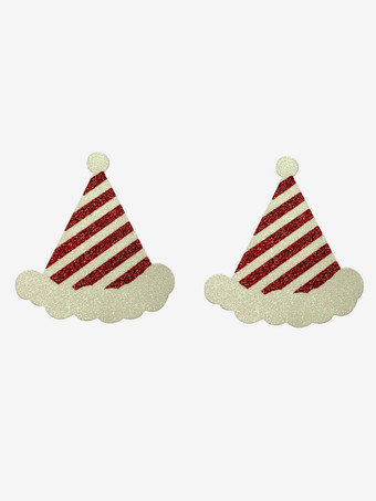 ワインレッド クリスマス ニップルカバー 屋内用 セクシー パターン スパンコール レッド ニプレス