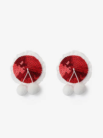 レッド クリスマス ニップルカバー ホリデー セクシー パターン スパンコール レッド ニプレス