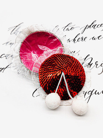 クリスマス ニップルカバー ホリデー セクシー パターン スパンコール レッド ニプレス