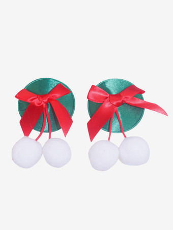 グリーン クリスマス ニプル カバー クリスマス リボン グリーン ランジェリー