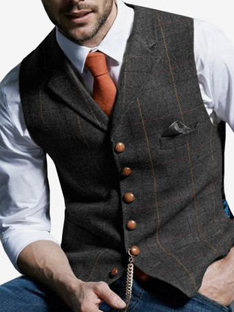 ブラック メンズスーツベスト メンズカジュアルベスト 新郎と新郎の付添人用スリムベスト