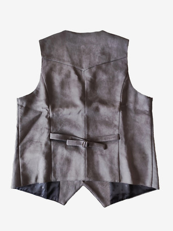 メンズスーツベスト メタルバックル スエードベスト ビジネス スリムフィットベスト