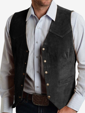 ブラック メンズスーツベスト メタルバックル スエードベスト ビジネス スリムフィットベスト
