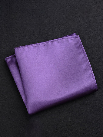 パープル メンズスーツポケットチーフスカーフ メンズシャツハンカチ シルクスカーフ