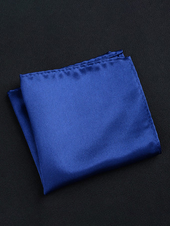 ブルー メンズスーツポケットチーフスカーフ メンズシャツハンカチ シルクスカーフ