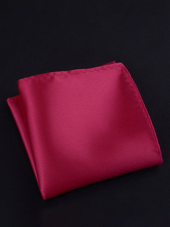 ワインレッド メンズスーツポケットチーフスカーフ メンズシャツハンカチ シルクスカーフ