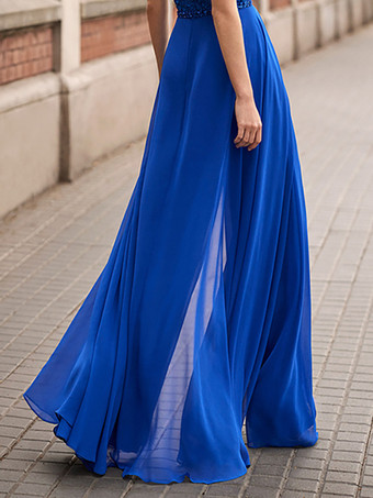 レースネックハンギングシフォンジャンプスーツ