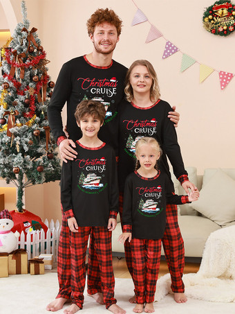 家族で揃うクリスマスパジャマ カップルの赤ちゃんのクリスマス柄パンツトップ