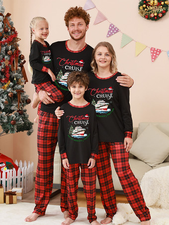 レッド 家族で揃うクリスマスパジャマ カップルの赤ちゃんのクリスマス柄パンツトップ