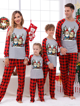 レッド 家族で揃うクリスマスパジャマ 赤ちゃん用 大人用 クリスマス マッチングセット