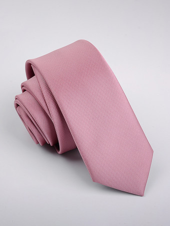 ピンクメンズネクタイ 6cm ナローバージョン フォーマルウェア ビジネス ウェディング ピュアタイ