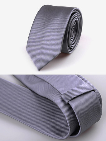 ダークグレー メンズネクタイ 6cm ナローバージョン フォーマルウェア ビジネス ウェディング ピュアタイ