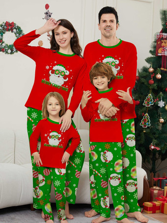 レッド クリスマス パジャマ サンタクロース 子供用 女性 男性 赤と緑の醜いセーター