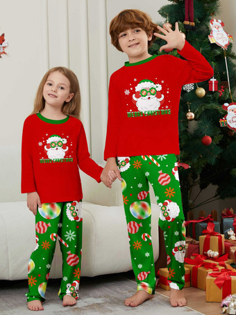 クリスマス パジャマ サンタクロース 子供用 女性 男性 赤と緑の醜いセーター