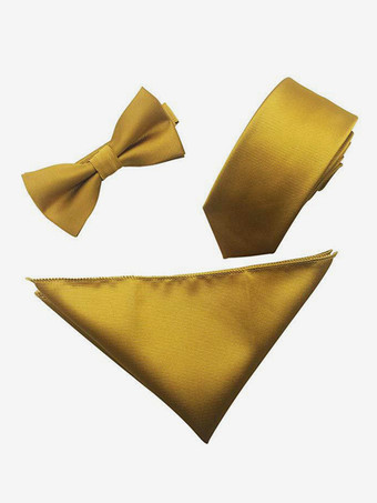 ゴールド ネクタイセット ブラック メンズ スクエア スカーフ ポケット ボタン シック スーツアクセサリー