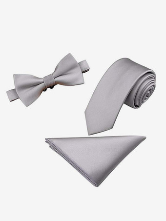 シルバー ネクタイセット ブラック メンズ スクエア スカーフ ポケット ボタン シック スーツアクセサリー