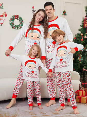 ファミリークリスマスパジャマ ベビー用 大人用 クリスマス柄トップパンツ