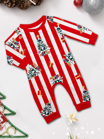 家族で揃うクリスマスパジャマ 子供用 大人用 ストライプ クリスマス柄 マッチングセット