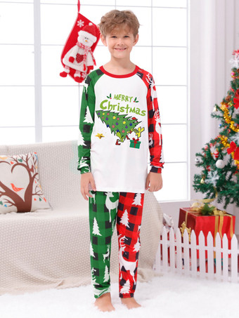 ホワイトクリスマスお揃いファミリーパジャマ 大人用 子供用 クリスマス柄