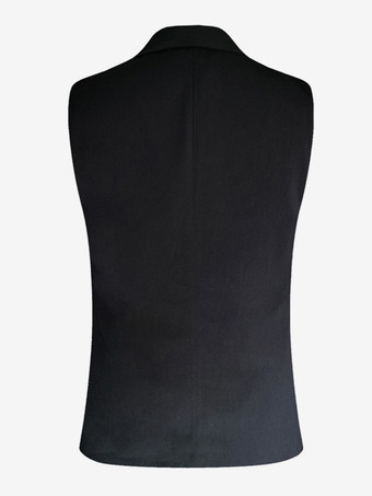 メンズ メタルチェーン装飾スーツベスト パンクロック パフォーマンスステージジャケット