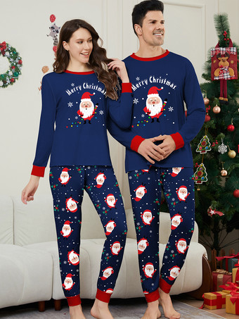 家族のためのクリスマスパジャマ長袖お揃いセットラウンジウェア
