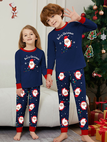 家族のためのクリスマスパジャマ長袖お揃いセットラウンジウェア