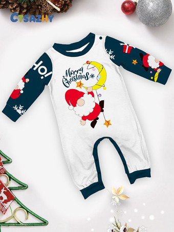 家族で揃うクリスマスパジャマ 子供用 カップル用 ポリエステル クリスマス柄 トップパンツ