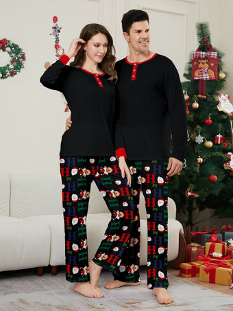 クリスマスお揃いファミリーパジャマ 大人用 ベビー用 ポリエステル クリスマス柄パンツ トップ