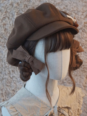 スイートロリータ帽子アクセサリーポリエステルコーヒーブラウンロリータアクセサリー