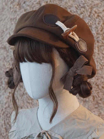 スイートロリータ帽子アクセサリーポリエステルコーヒーブラウンロリータアクセサリー