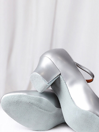 Chaussures de danse latine Chaussures de danse de salon à bout rond dorées