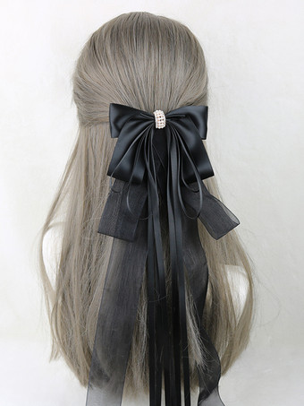 ブラック スイートロリータアクセサリー ピンクのリボン 帽子 その他