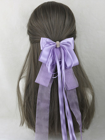 パープル スイートロリータアクセサリー ピンクのリボン 帽子 その他