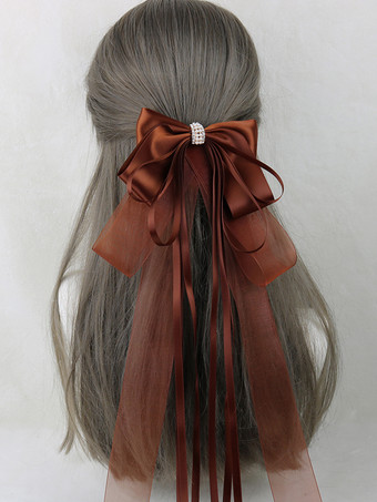 ブラウン スイートロリータアクセサリー ピンクのリボン 帽子 その他