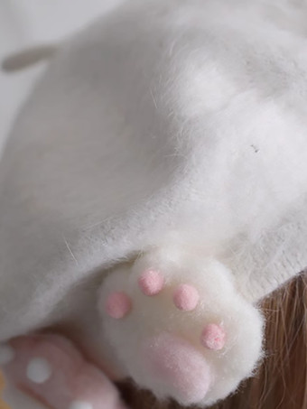 スイートロリータ帽子ホワイトアクセサリーポリエステルロリータアクセサリー