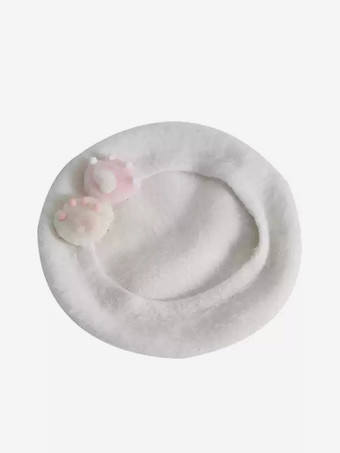 スイートロリータ帽子ホワイトアクセサリーポリエステルロリータアクセサリー