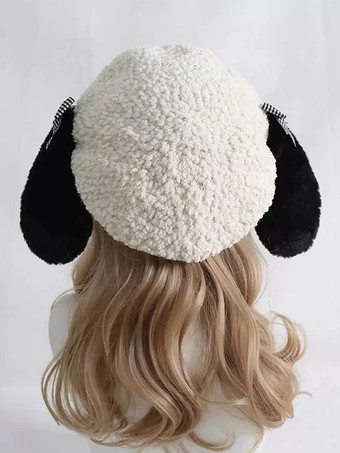 スイートロリータハットエクリュホワイトリボンアクセサリーポリエステルロリータアクセサリー