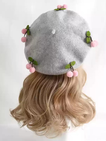 グレイスイートロリータ帽子赤アクセサリーポリエステルロリータアクセサリー