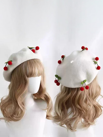 レッド スイートロリータ帽子赤アクセサリーポリエステルロリータアクセサリー