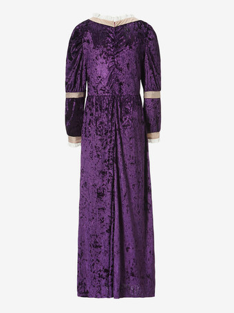 パープルレトロコスチュームフリルドレスマリーアントワネットセット