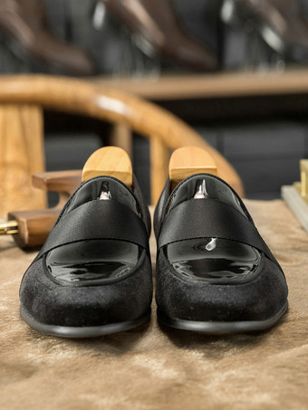 牛革ペニーローファー メンズ プロム ウェディングシューズ