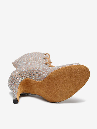 ラテンダンスシューズ PUレザー ブラック ピープトゥ ラインストーン ダンスシューズ