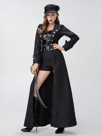 ブラック ハロウィン スチームパンク コスチューム 商品 ホリデー コスチューム レトロ ブラック アウター