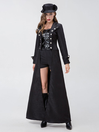 ハロウィン スチームパンク コスチューム 商品 ホリデー コスチューム レトロ ブラック アウター