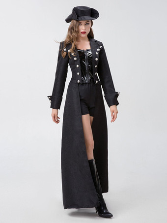 ハロウィン スチームパンク コスチューム 商品 ホリデー コスチューム レトロ ブラック アウター
