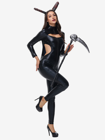 ハロウィン 悪魔のコスチューム 黒人女性用 セクシー ジャンプスーツ セット ホリデーコスチューム