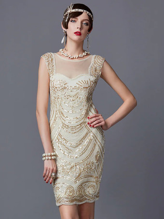 アプリコットレトロコスチューム フラッパードレスセット ヴィンテージ衣類