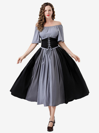 グレイグリーンのレトロコスチューム マリーアントワネットコスチューム ヴィンテージ衣料