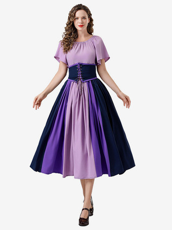 パープル グリーンのレトロコスチューム マリーアントワネットコスチューム ヴィンテージ衣料